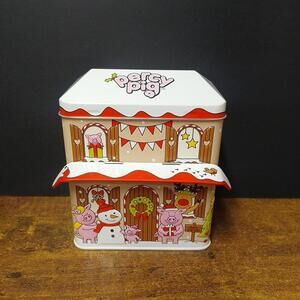 Collectible Christmas Tin, M&S Percy Pig Metal Biscuit Tin Christmas, Tin only